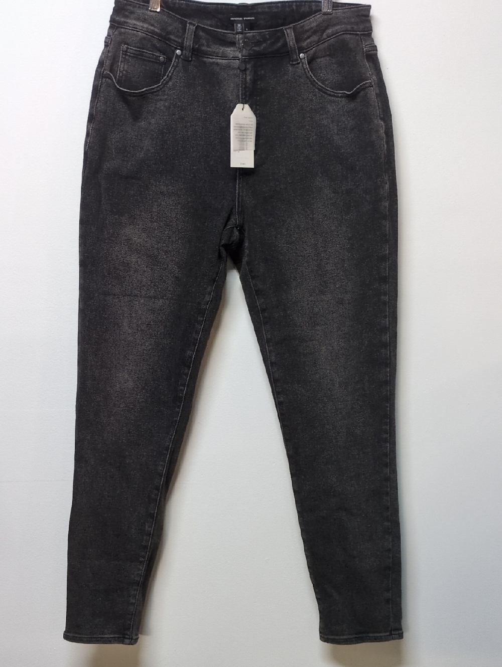 NEW Universal Standard Dark Gray Tapered Leg Jeans, Size 14